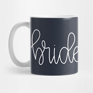 Bridesmaid White on Navy - Monoline Bridal Party Mug